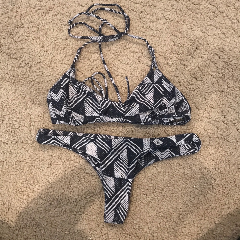 tribal print bikini